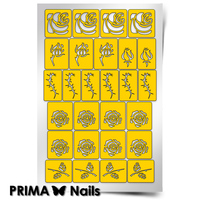 Трафарет для дизайна ногтей PrimaNails. Розы