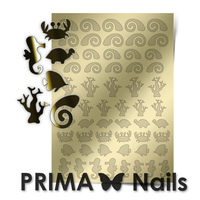 Металлизированные наклейки Prima Nails. Арт.SEA-005, Золото