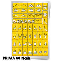Трафарет для дизайна ногтей PrimaNails. Северный полюс