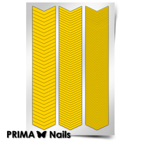 Трафарет для дизайна ногтей PrimaNails. Шевроны