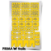 Трафарет для дизайна ногтей PrimaNails. Стрела Амура
