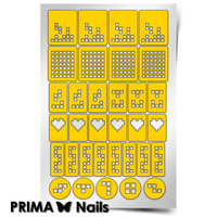 Трафарет для дизайна ногтей PrimaNails. Тетрис