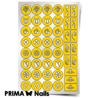 Трафарет для дизайна ногтей PrimaNails. Цветочный микс 2
