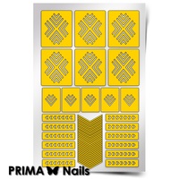 Трафарет для дизайна ногтей PrimaNails. Уголки New