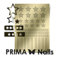Металлизированные наклейки Prima Nails. Арт. UZ-02, Золото