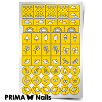 Трафарет для дизайна ногтей PrimaNails. Лето