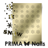 Металлизированные наклейки Prima Nails. Арт.W-01, Золото