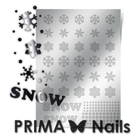 Металлизированные наклейки Prima Nails. Арт.W-01, Серебро