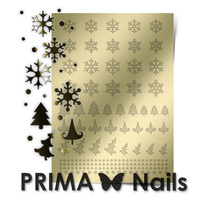 Металлизированные наклейки Prima Nails. Арт.W-02, Золото
