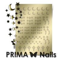 Металлизированные наклейки Prima Nails. Арт.W-03, Золото