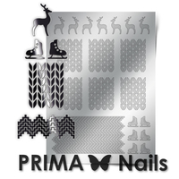 Металлизированные наклейки Prima Nails. Арт.W-04, Серебро